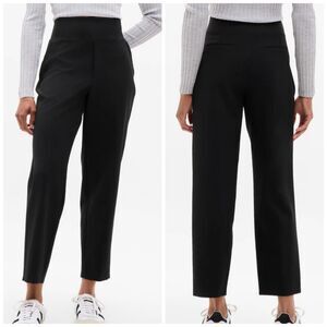 Athleta Endless High Rise Pants Womens 6 Cropped Nylon Jogger Black Zip Pocket